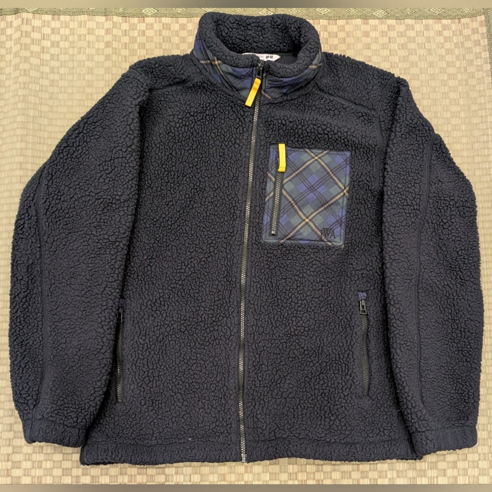 JW Anderson x Uniqlo Pile-Lined Fleece Full-Zip Blouson Green Men's Size Medium